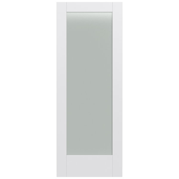 JELDWEN MODA 1Lite Frosted Glass Primed Slab Interior Door Wayfair
